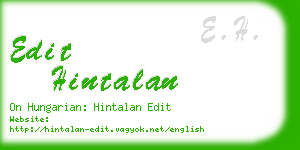 edit hintalan business card